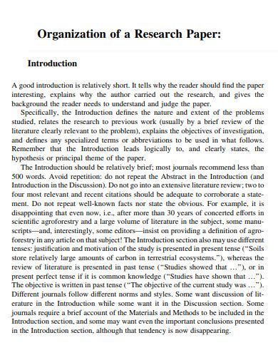 Writing a Research Paper Introduction .
